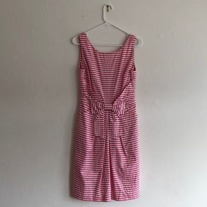 kate spade pink striped dress 4 with bow in front